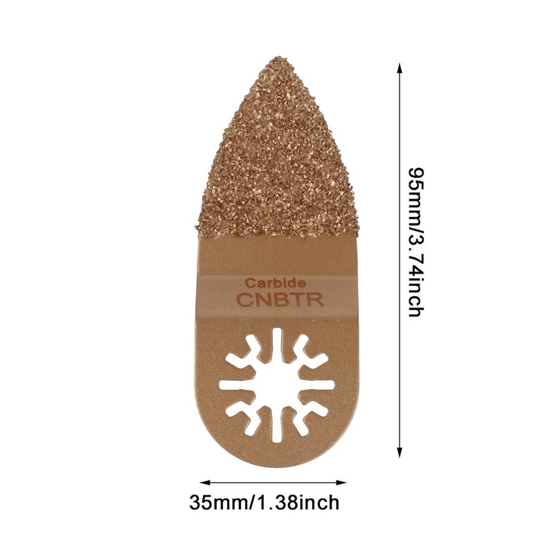 CNBTR 5Pcs Universal Carbide Oscillating Finger Sanding Pad for Oscillating Tool for Grinding Stone - Image 4